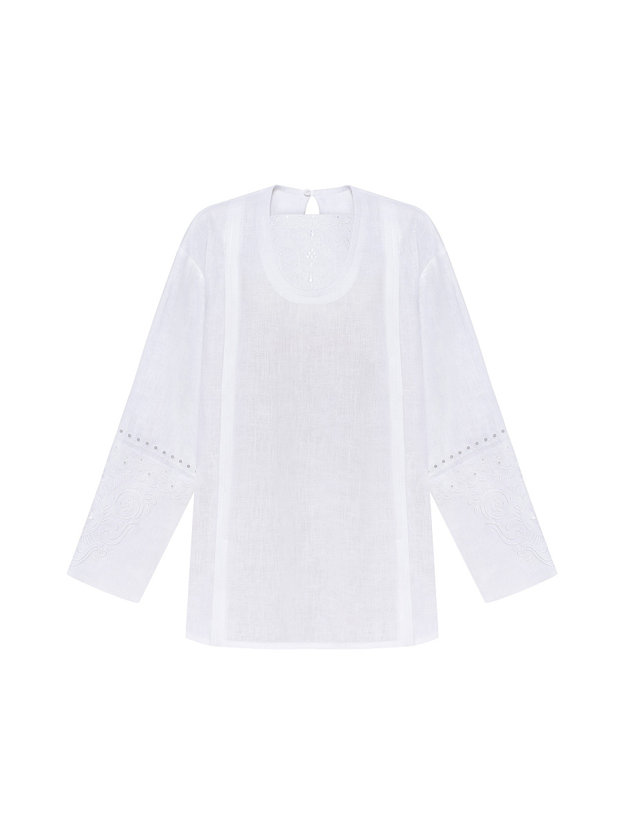 White linen embroidered blouse "Fountain of Tears" [0]