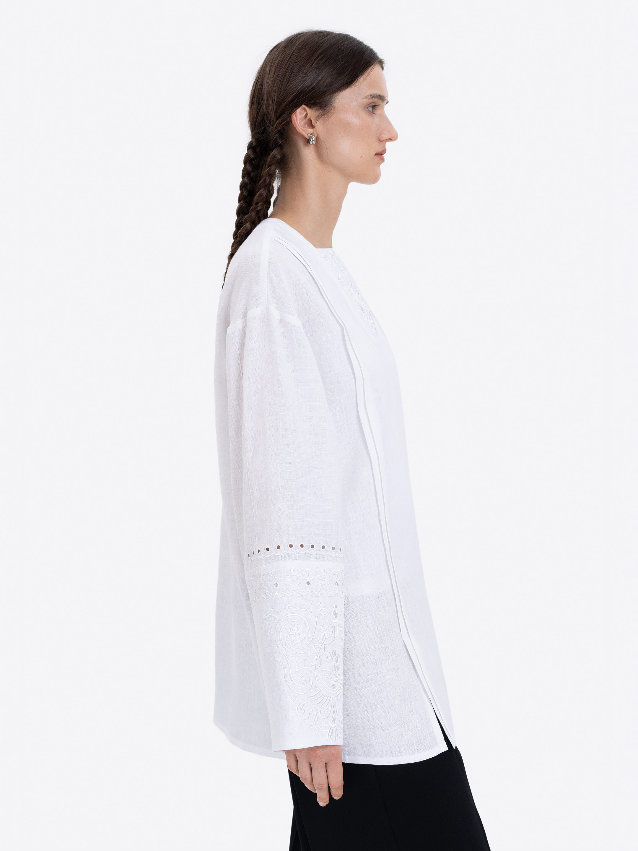 Linen embroidered shirt "Fontan sliz" cheap