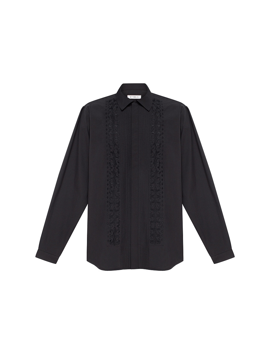 Men's embroidered shirt "Chorne ozero" [0]