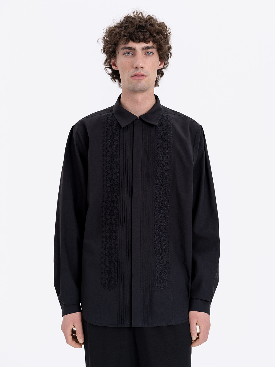 Men's embroidered shirt "Chorne ozero" [0]