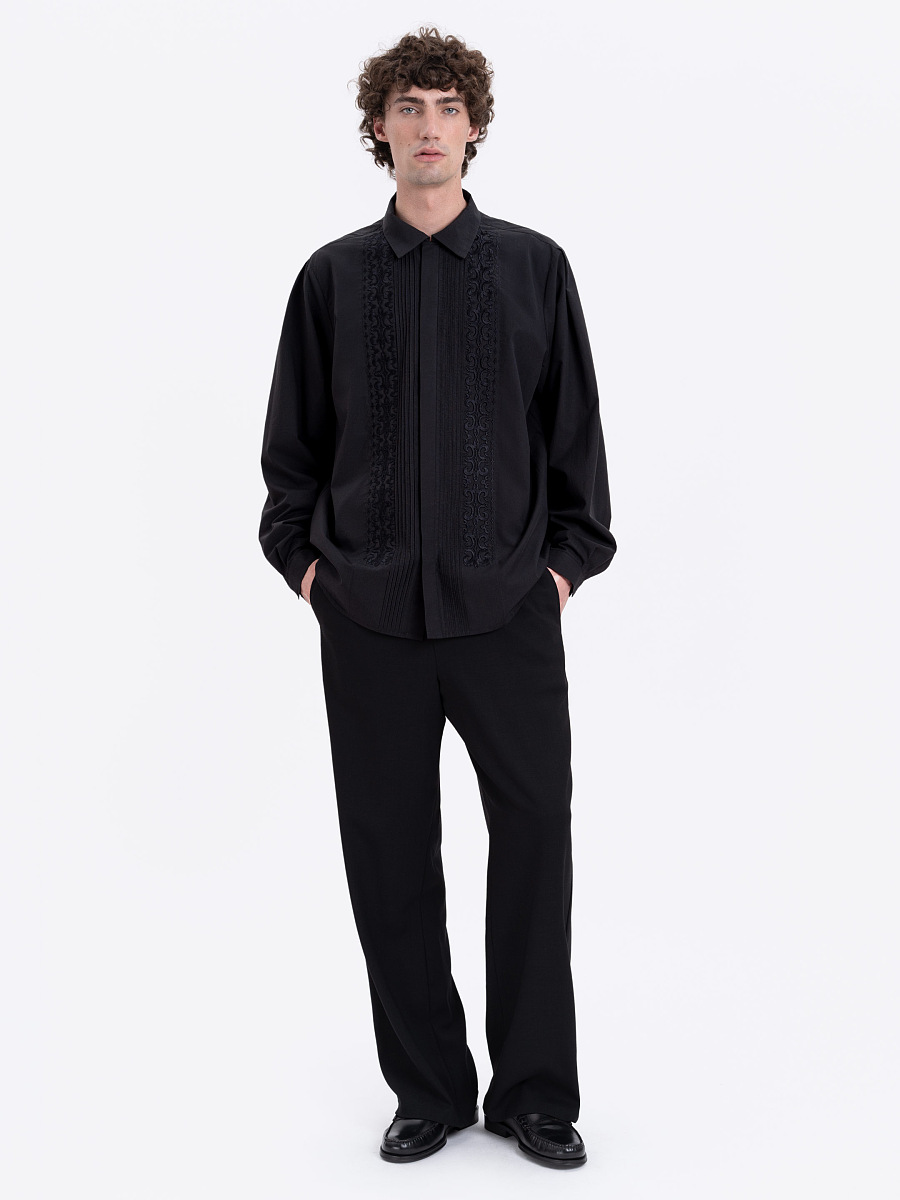 Men's embroidered shirt "Chorne ozero" [0]