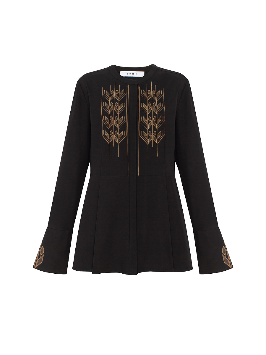Dark embroidered shirt "Nyva temna" [0]