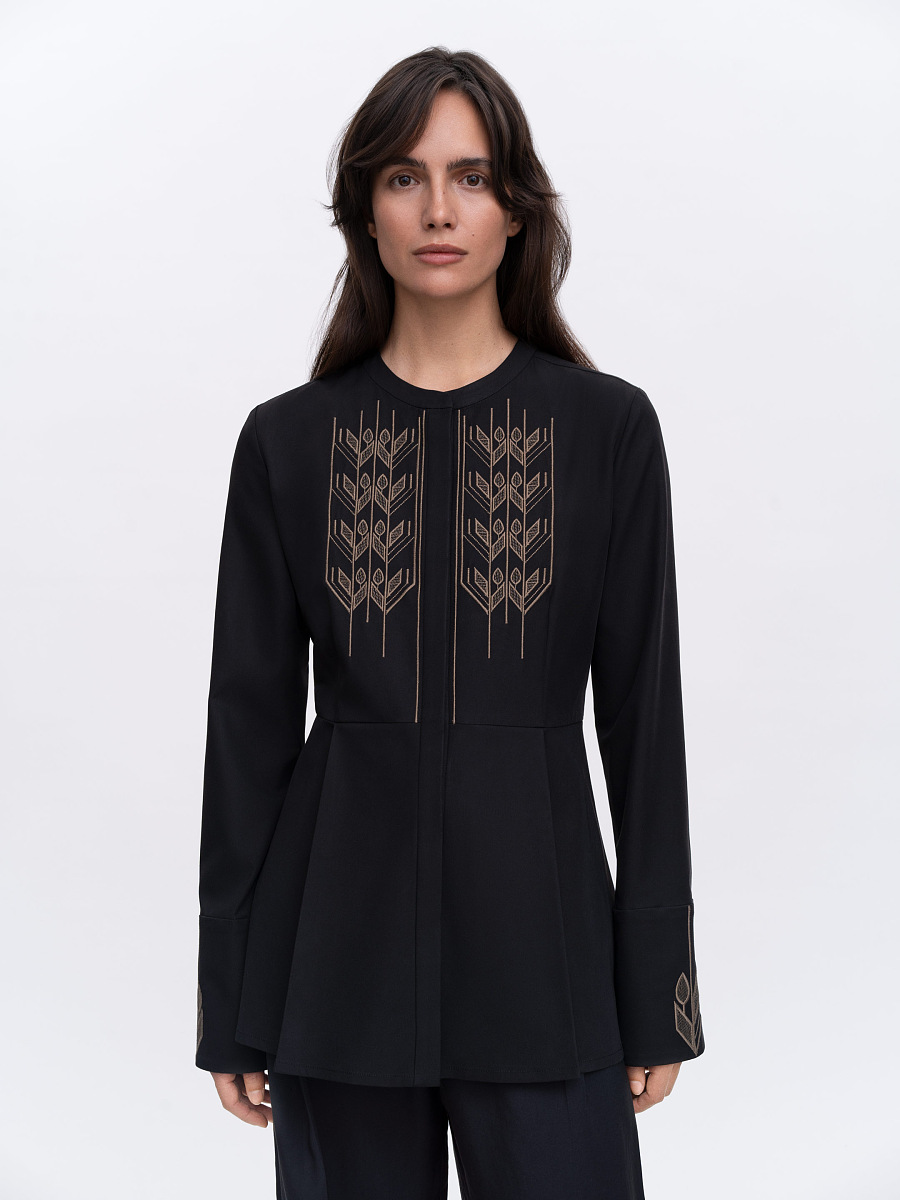 Dark embroidered shirt "Nyva temna" [0]