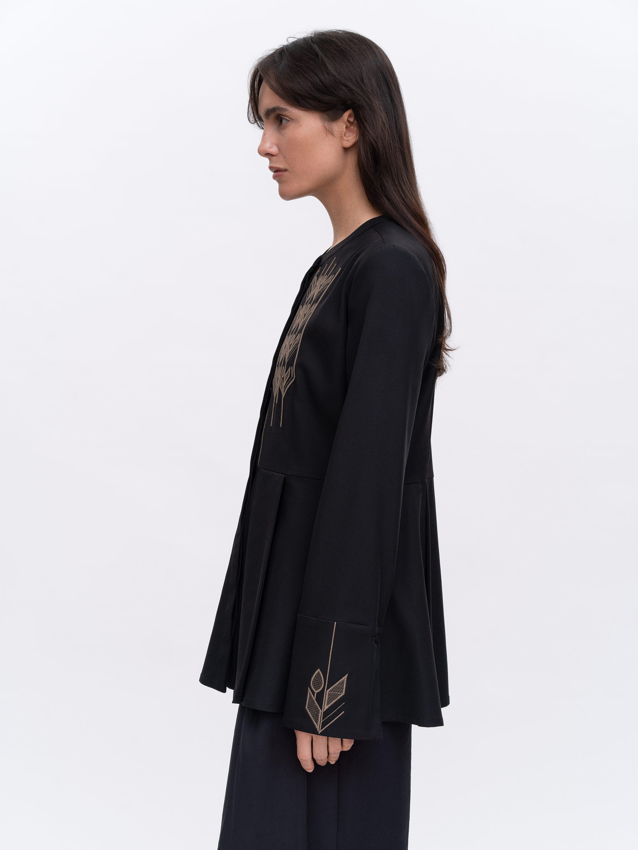 Dark embroidered shirt "Nyva temna" in Ukraine
