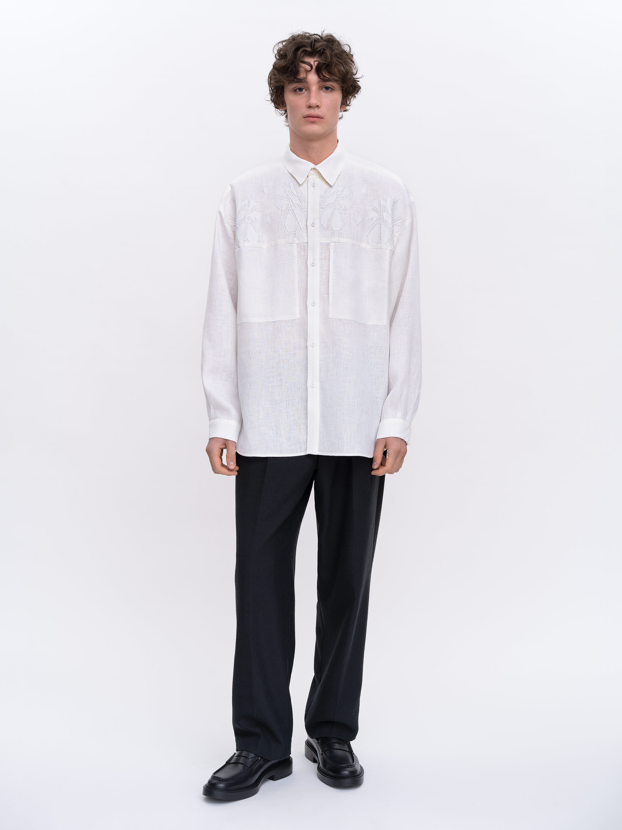 Men’s embroidered shirt  “Vasyl” cheap