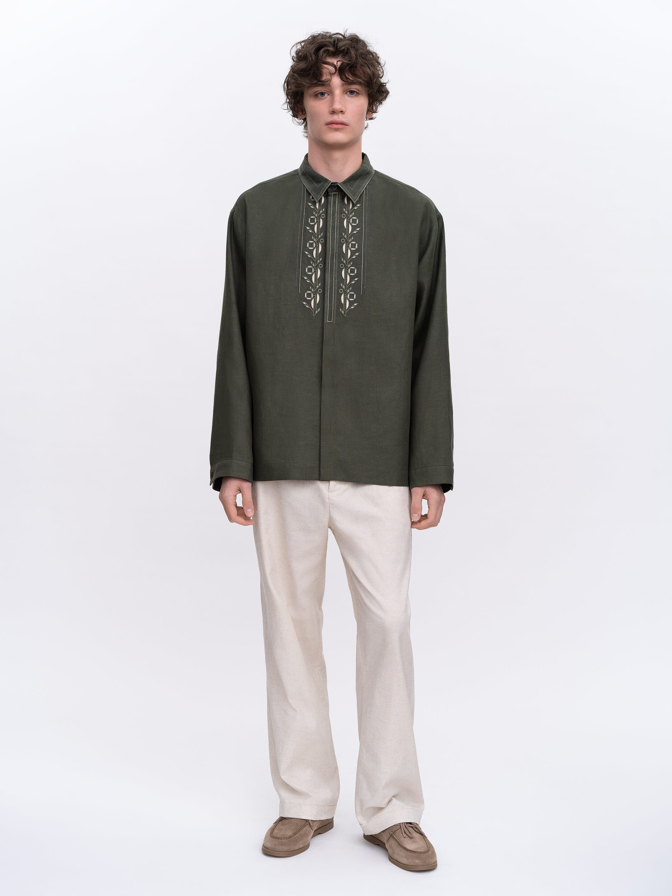 Men’s embroidered shirt  “Grove” cheap