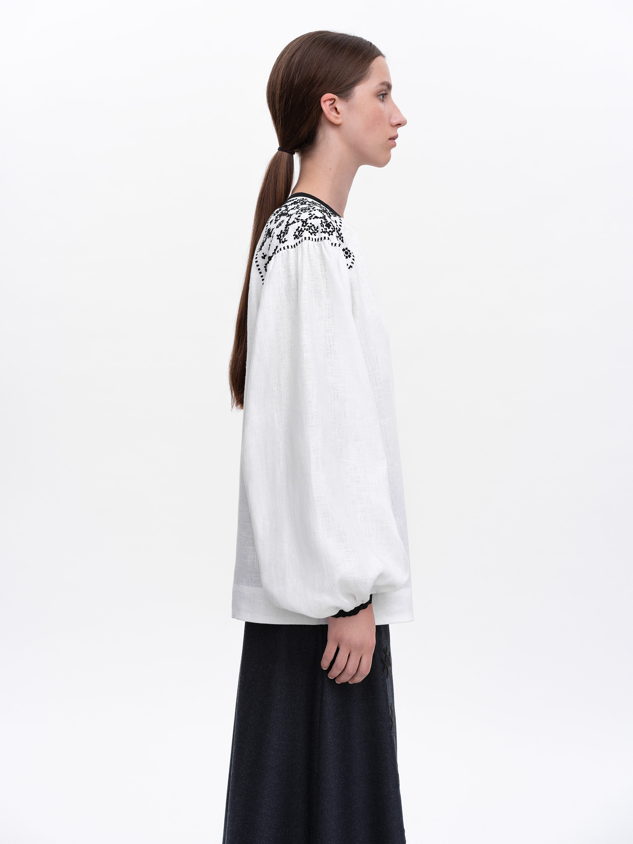 Embroidered shirt "Izola" white ціна