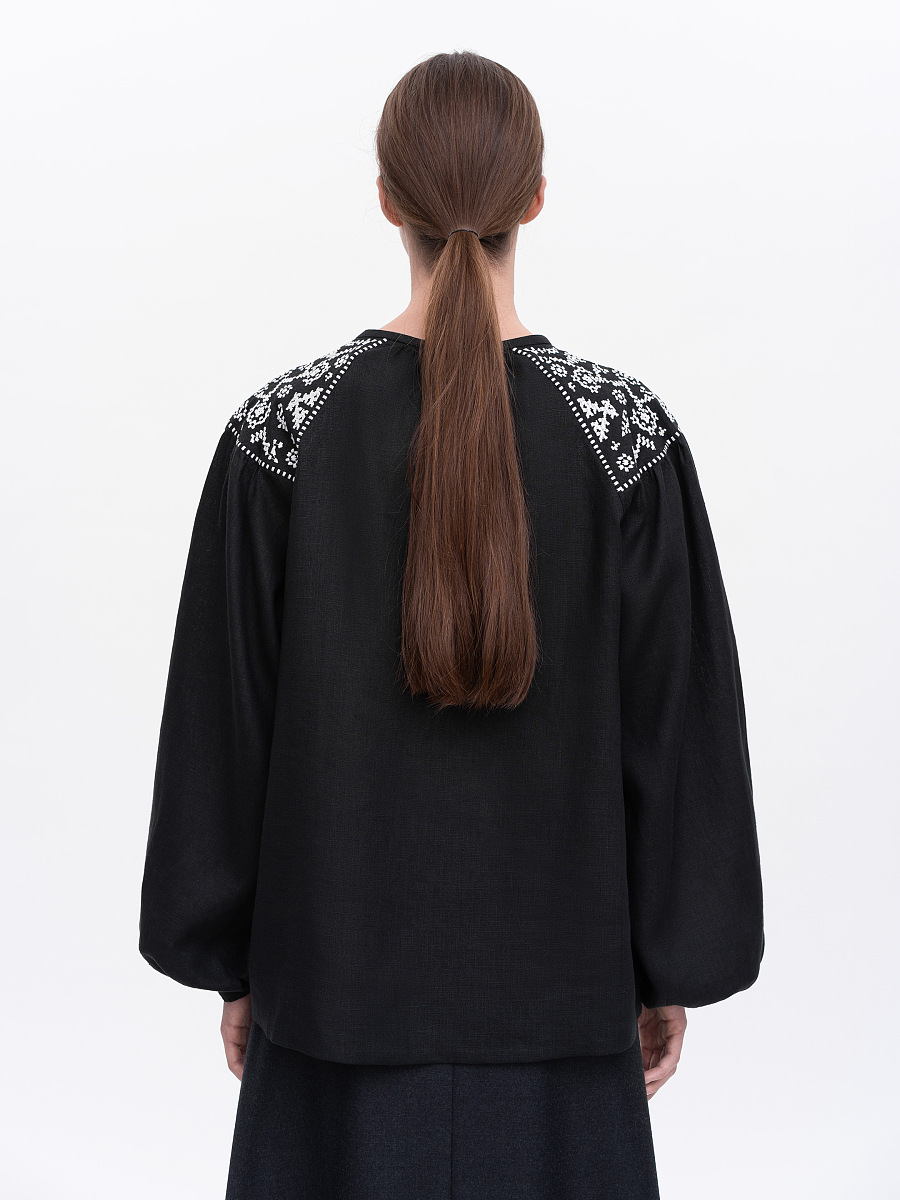 Embroidered shirt "Izola" black [0]