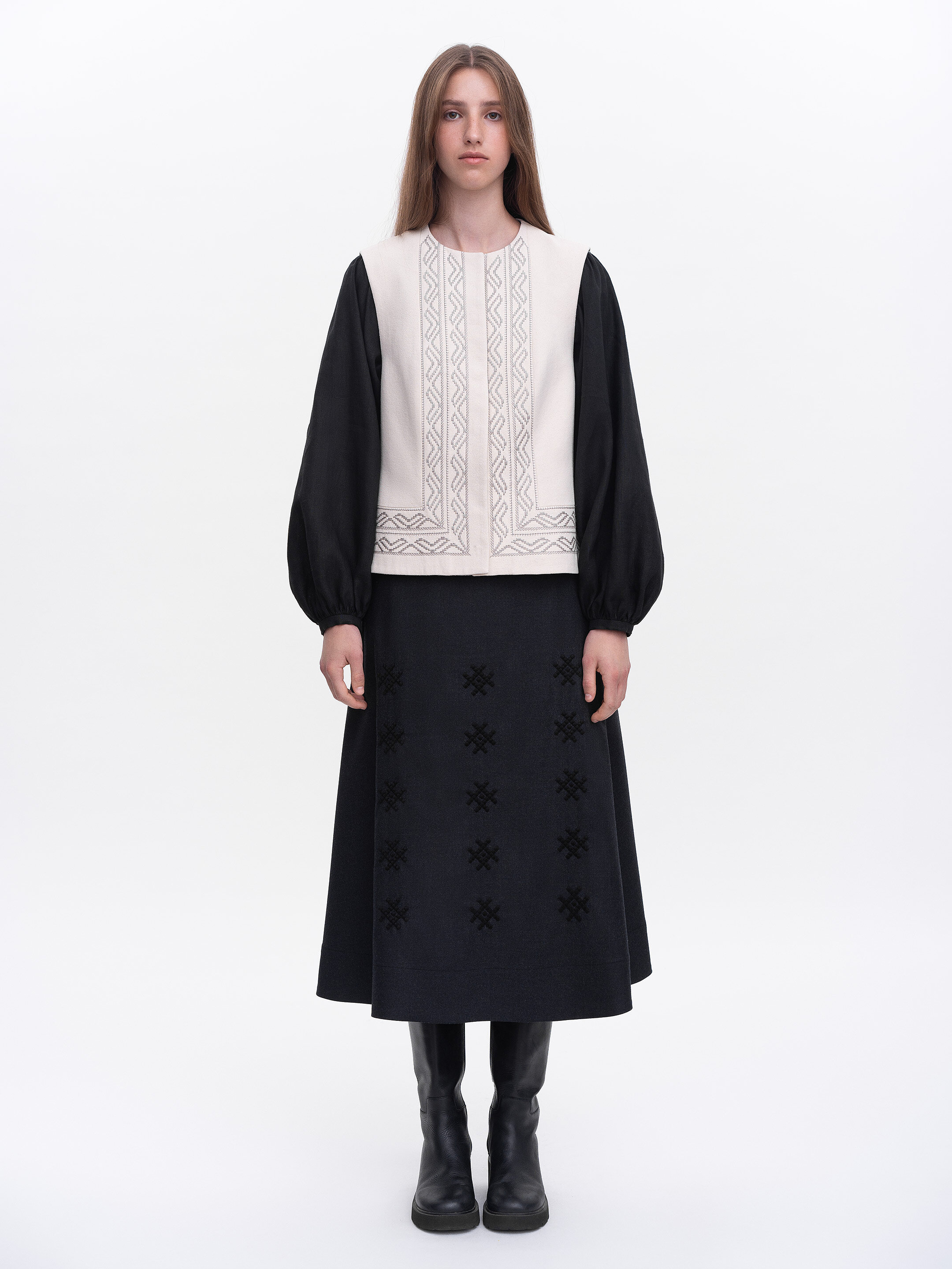 Embroidered vest "Haina" cheap