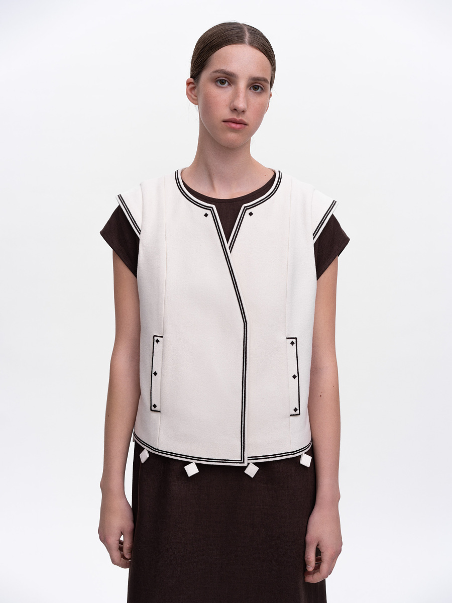 Milk embroidered vest "Kibchyk" [0]