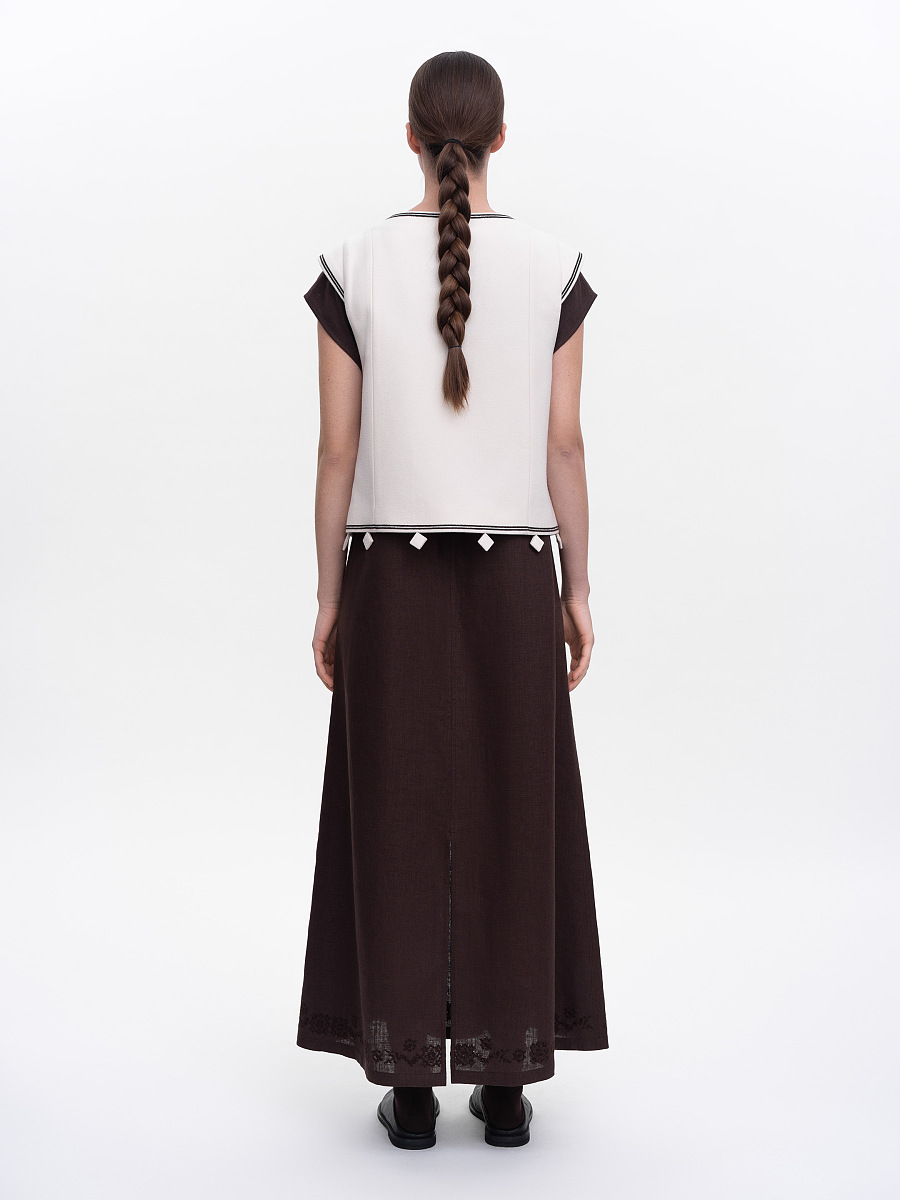 Milk embroidered vest "Kibchyk" [0]