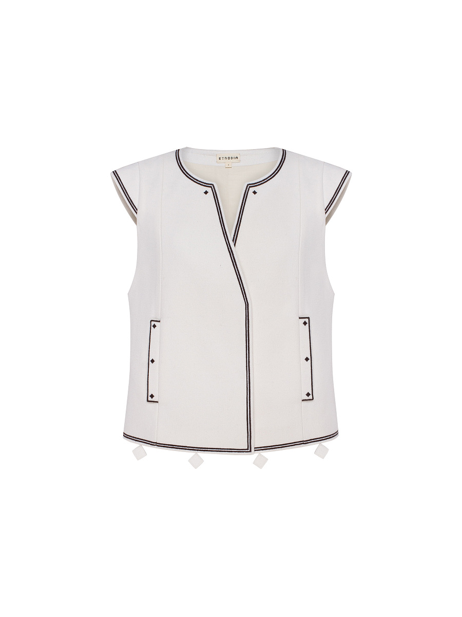 Milk embroidered vest "Kibchyk" [0]