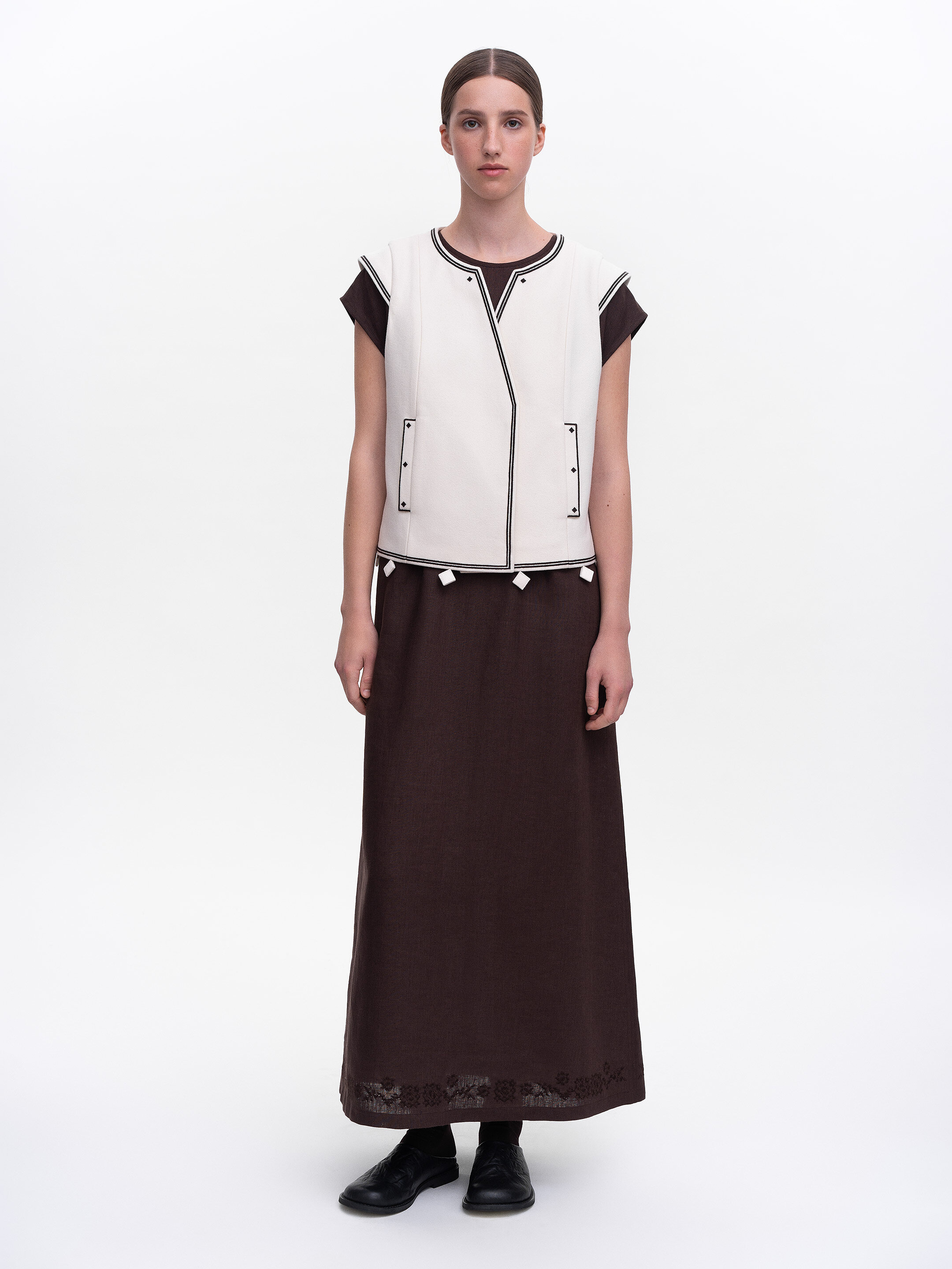 Milk embroidered vest "Kibchyk" cheap