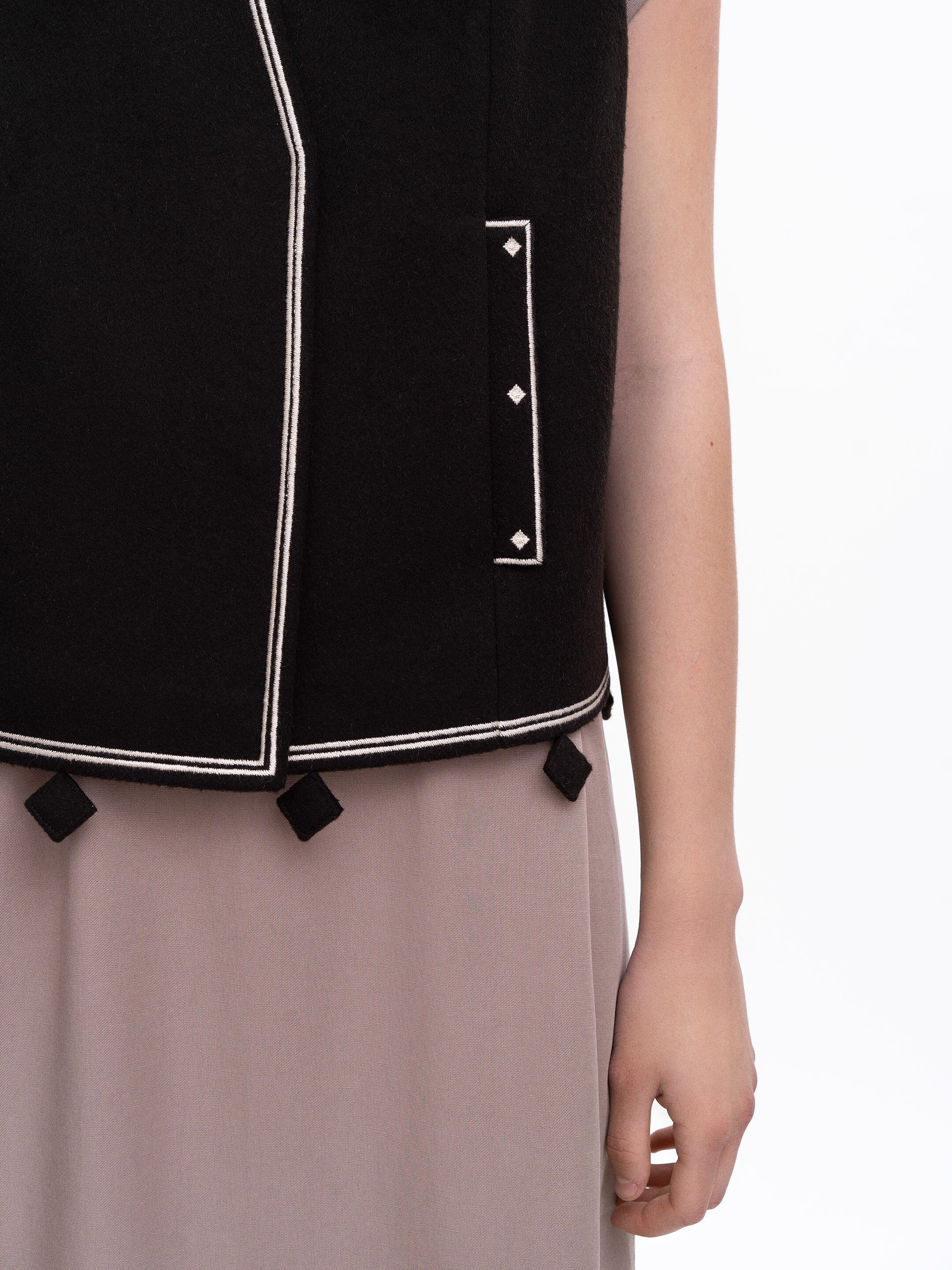 Dark brown embroidered vest "Kibchyk" cheap