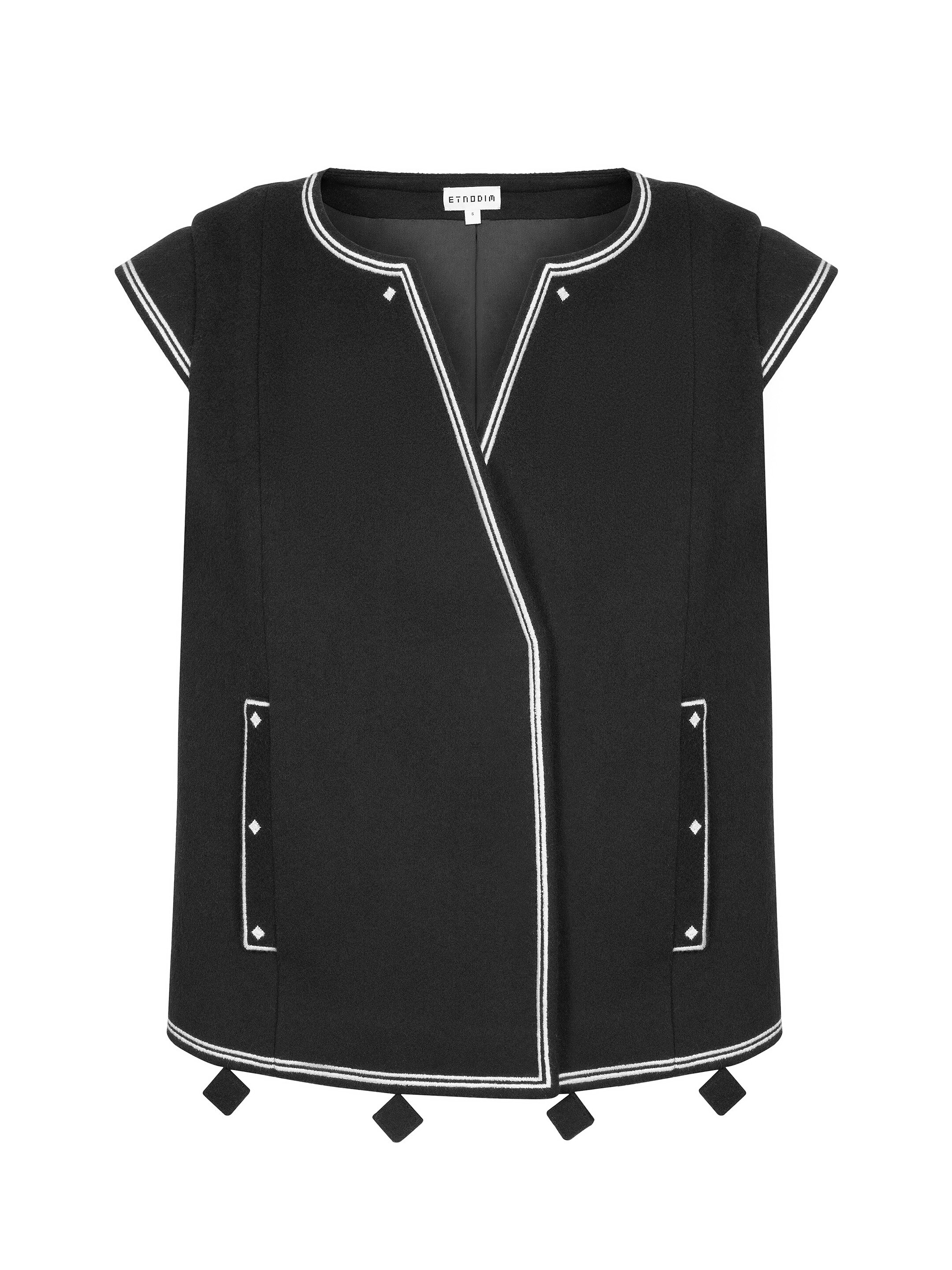 Dark brown embroidered vest "Kibchyk" choose