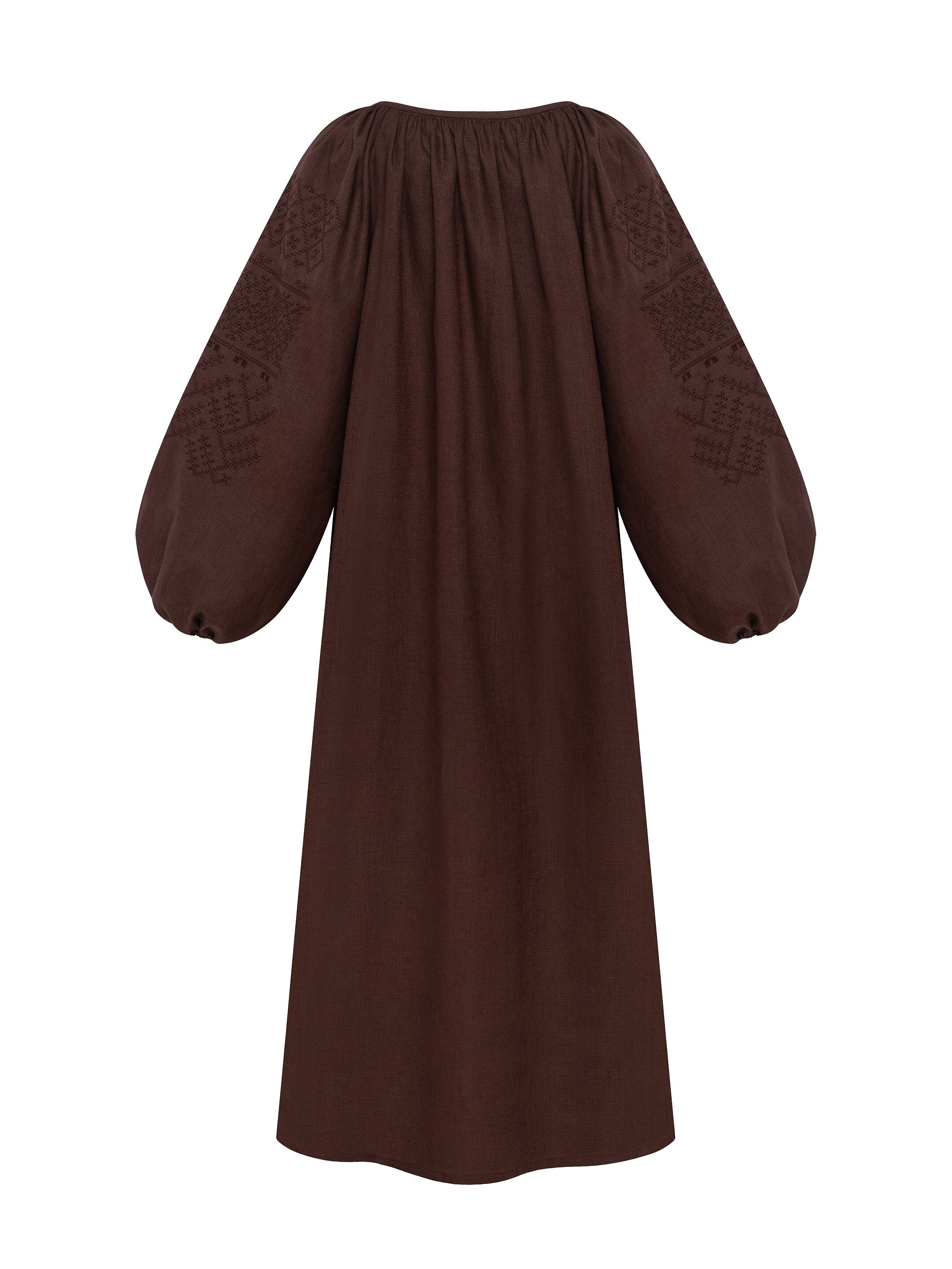 Brown embroidered dress "Velina" buy