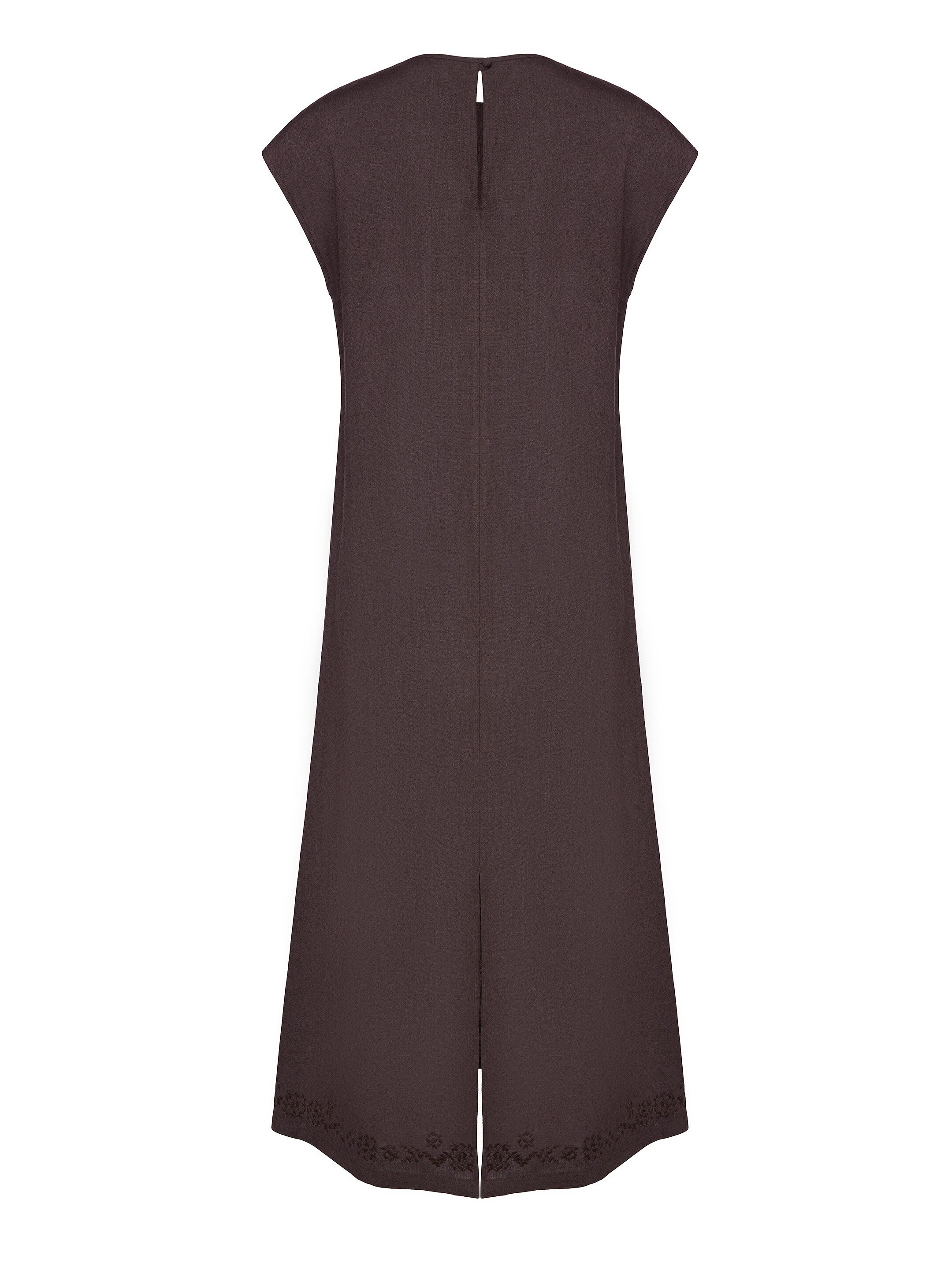 Brown embroidered dress "Nevit" fitting