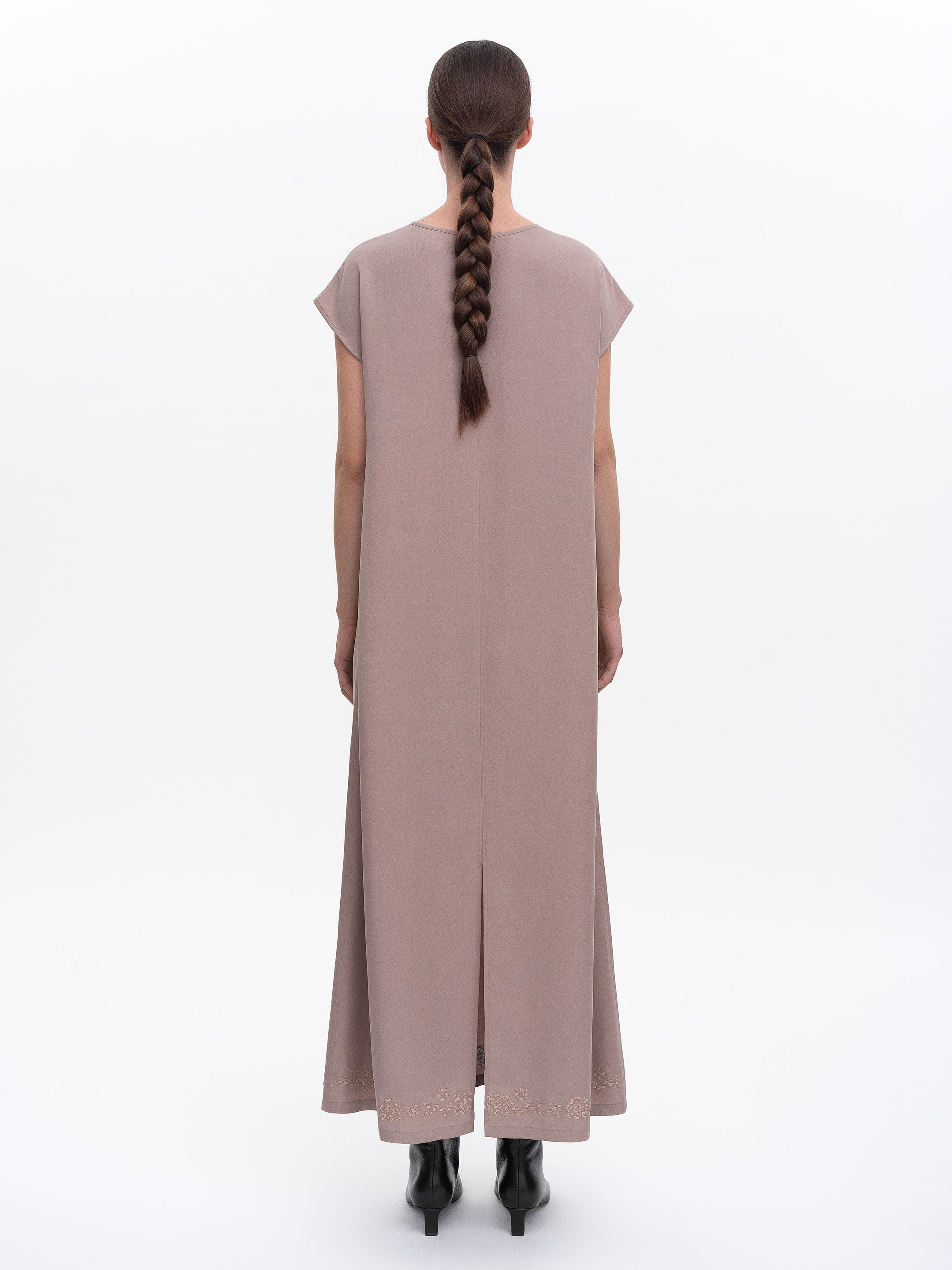 Beige embroidered dress "Nevit" ціна