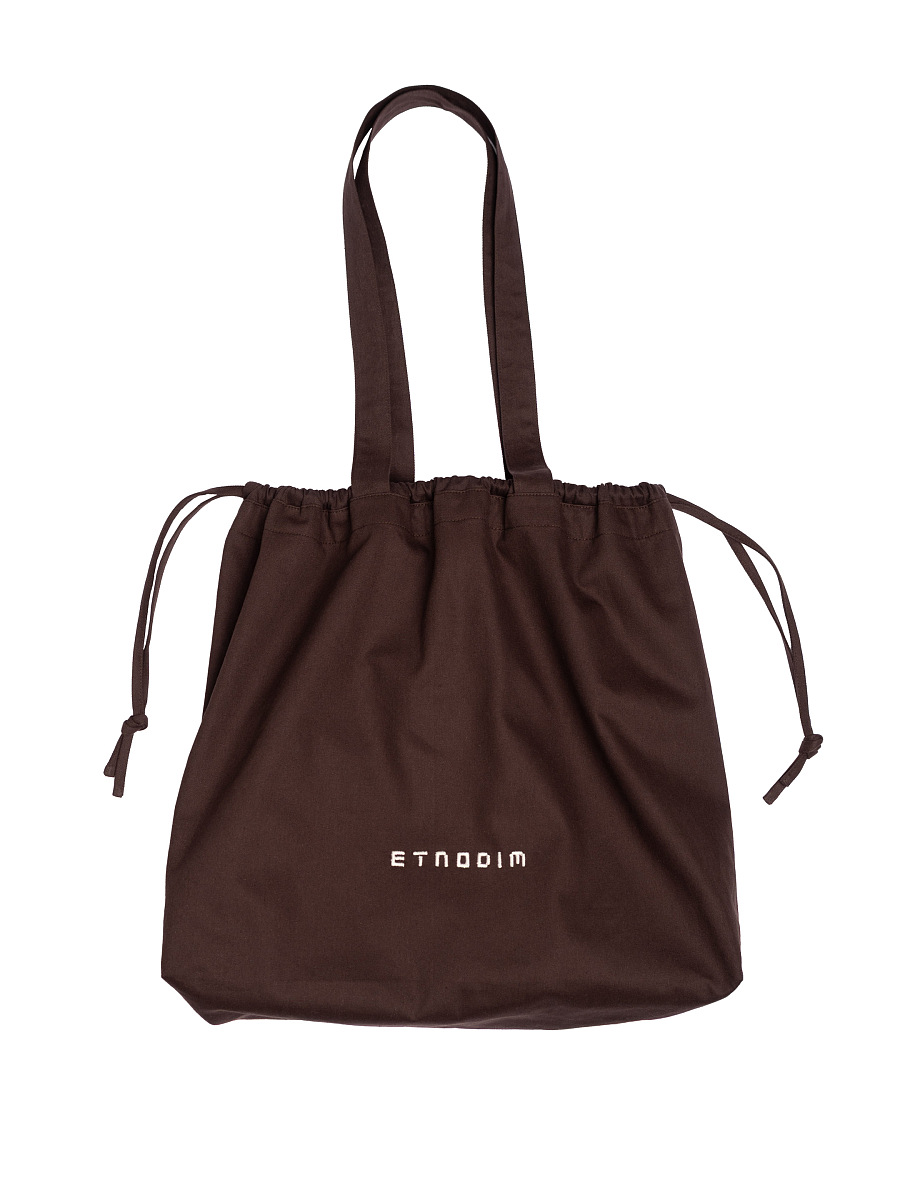 Brown cotton tote bag [0]