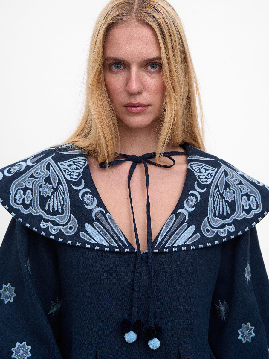 Blue blouse "Butterfly" [0]
