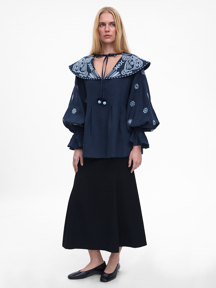 Blue blouse "Butterfly" [0]
