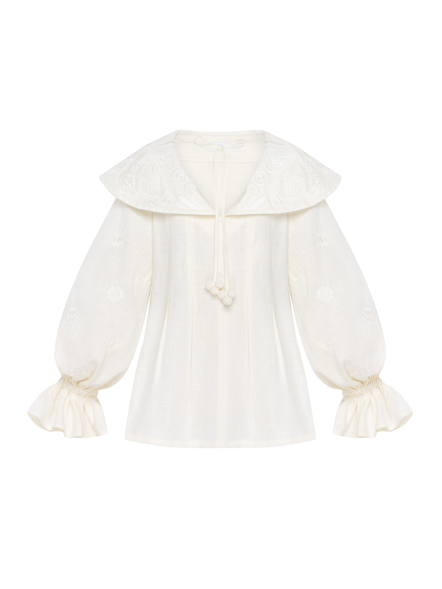 Milk white blouse "Butterfly" [0]