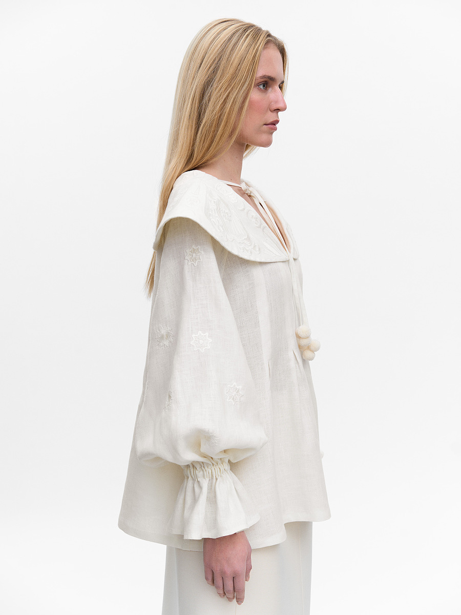 Milk white blouse "Butterfly" [0]
