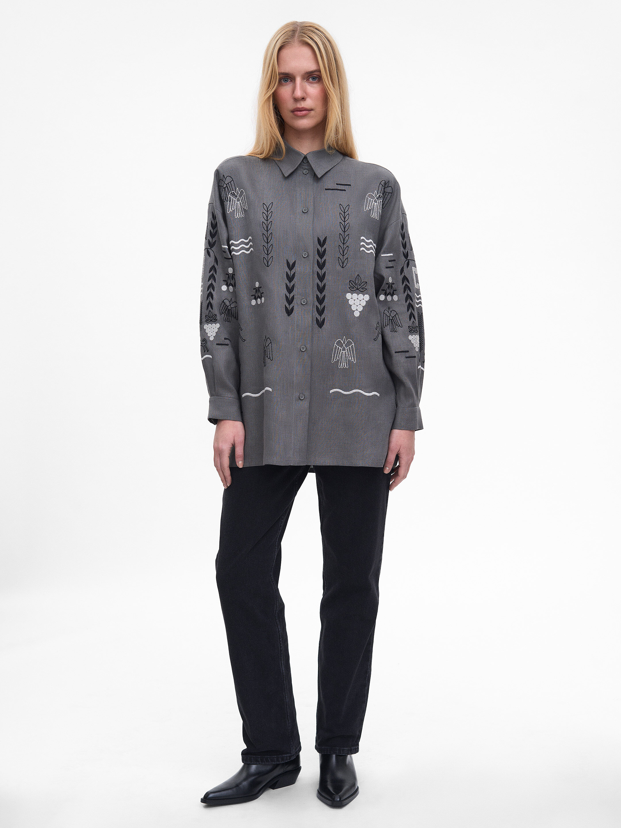 Gray women's shirt SLOVO GRAY cheap