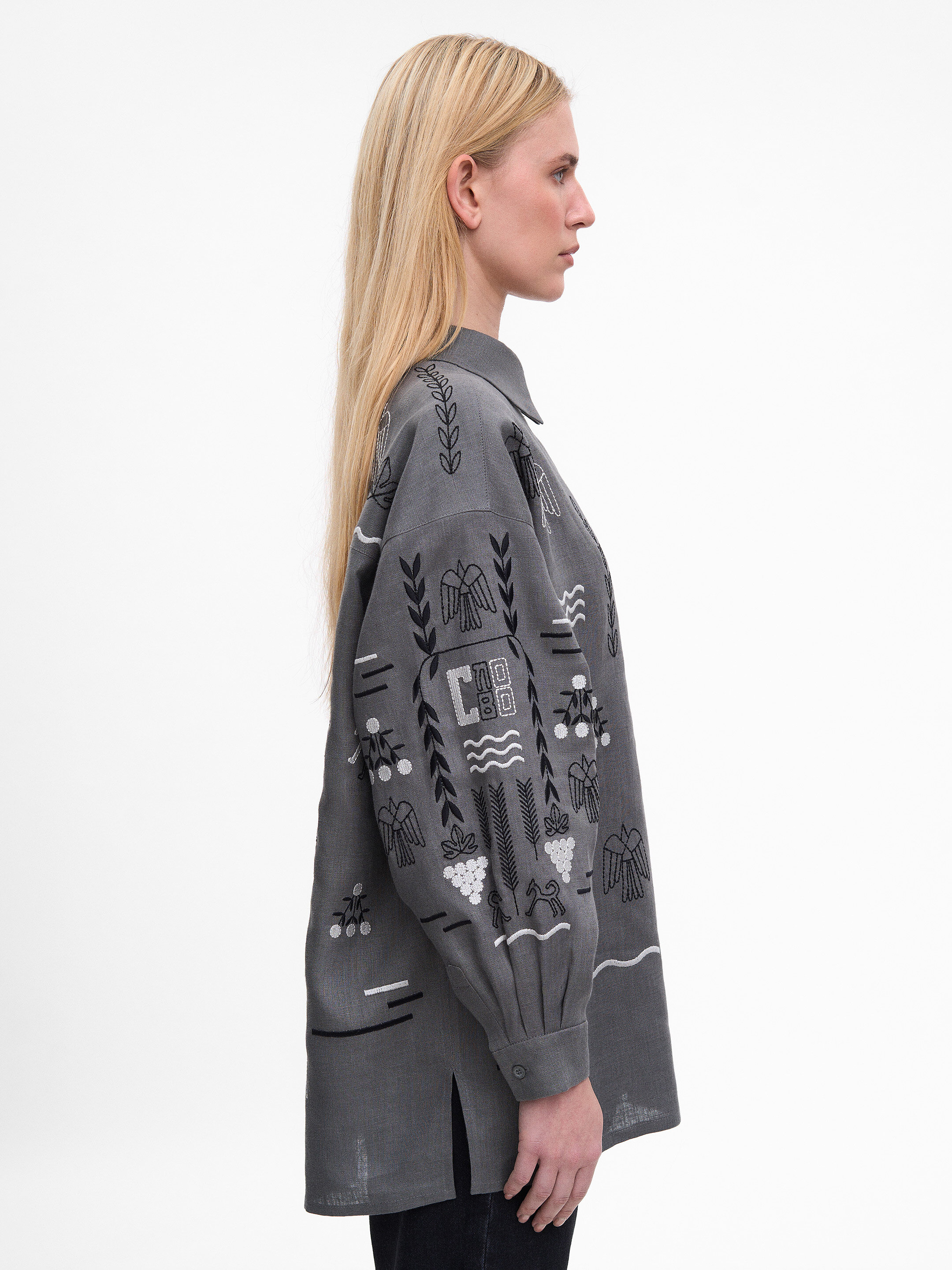 Gray women's shirt SLOVO GRAY in Ukraine