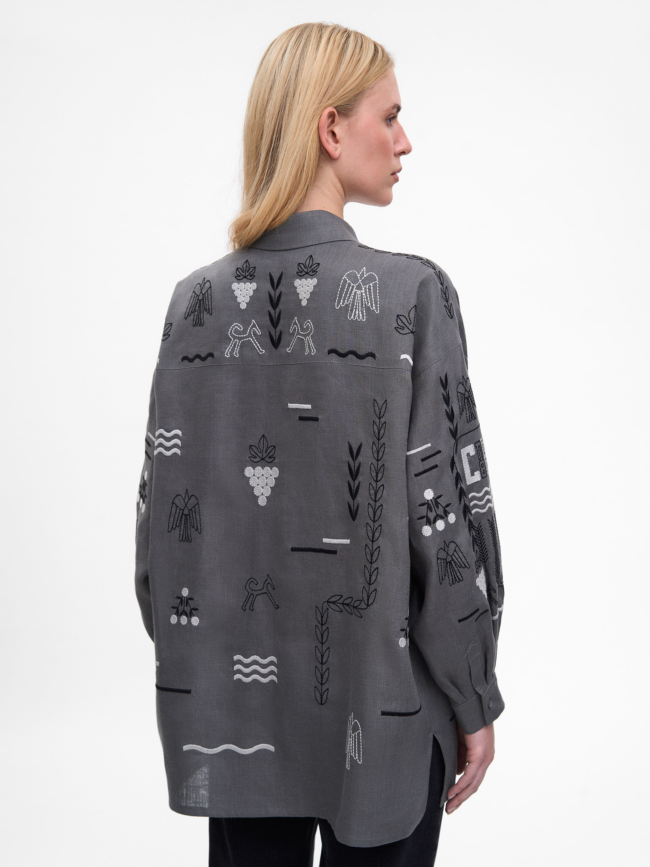 Gray women's shirt SLOVO GRAY ціна
