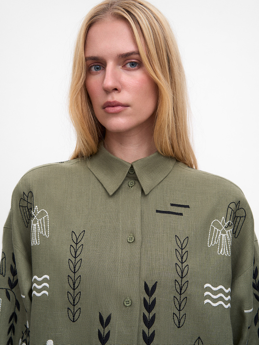 Green women's shirt SLOVO GREEN [0]