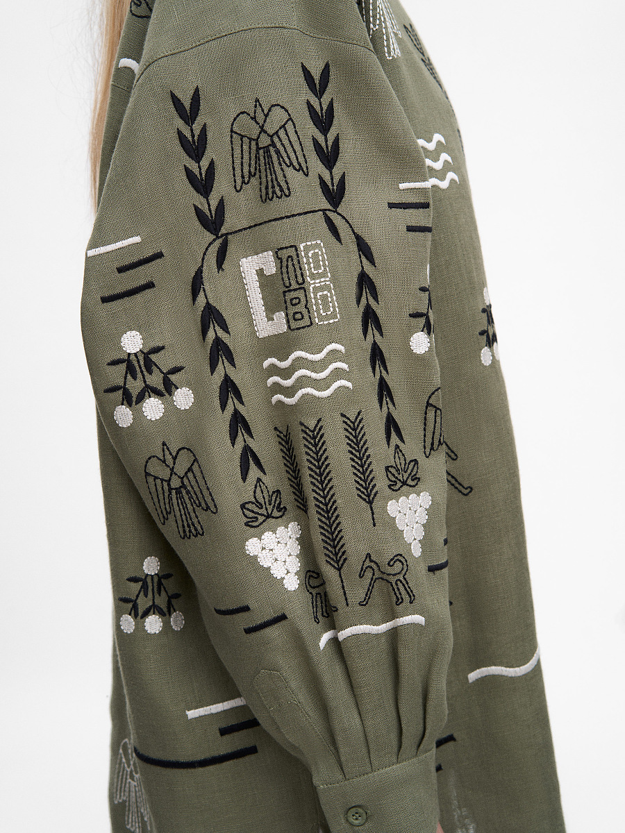 Green women's shirt SLOVO GREEN [0]