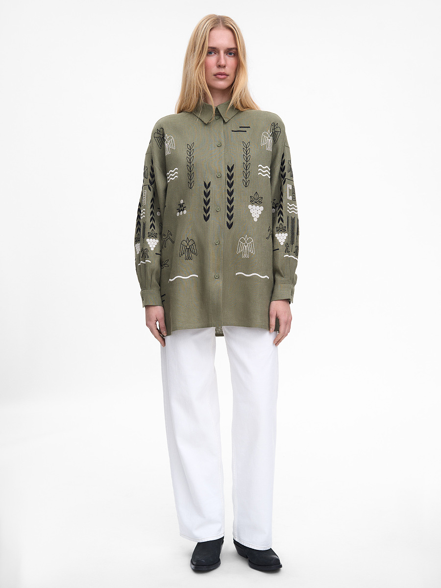 Green women's shirt SLOVO GREEN [0]