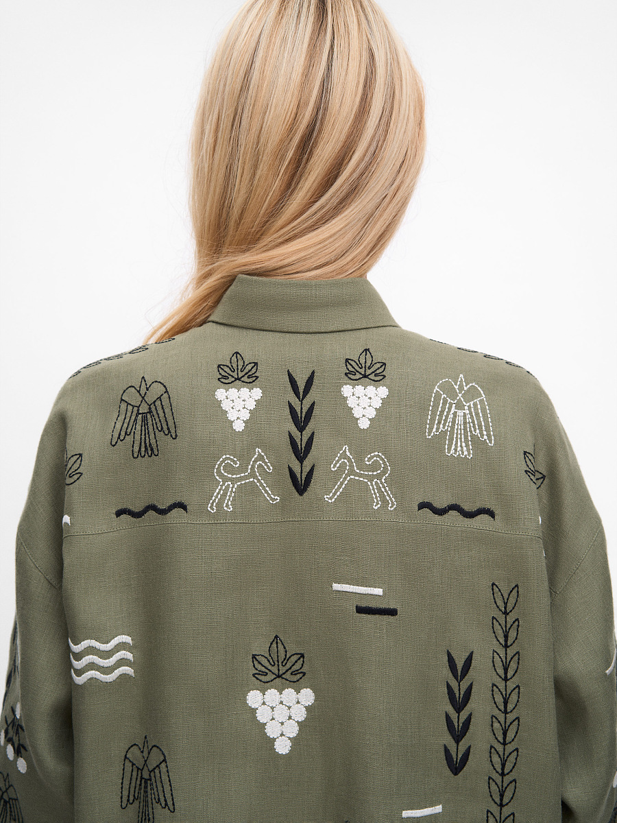 Green women's shirt SLOVO GREEN [0]