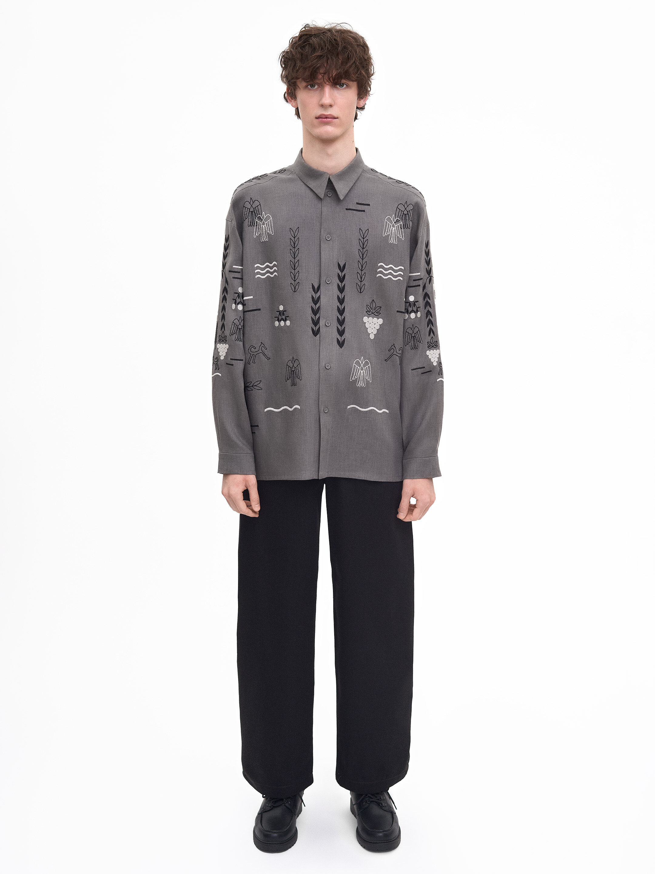 Gray shirt MEN`S SLOVO GRAY cheap