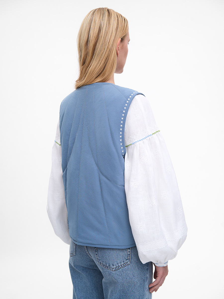 Blue vest “Metelychka” [0]