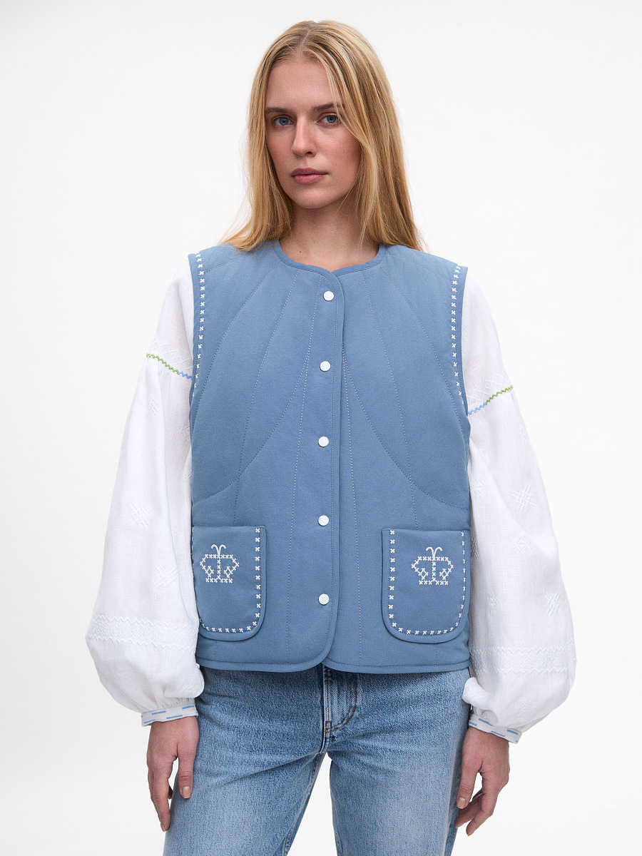 Blue vest “Metelychka” [0]