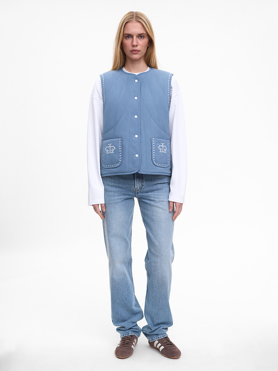 Blue vest “Metelychka” [0]