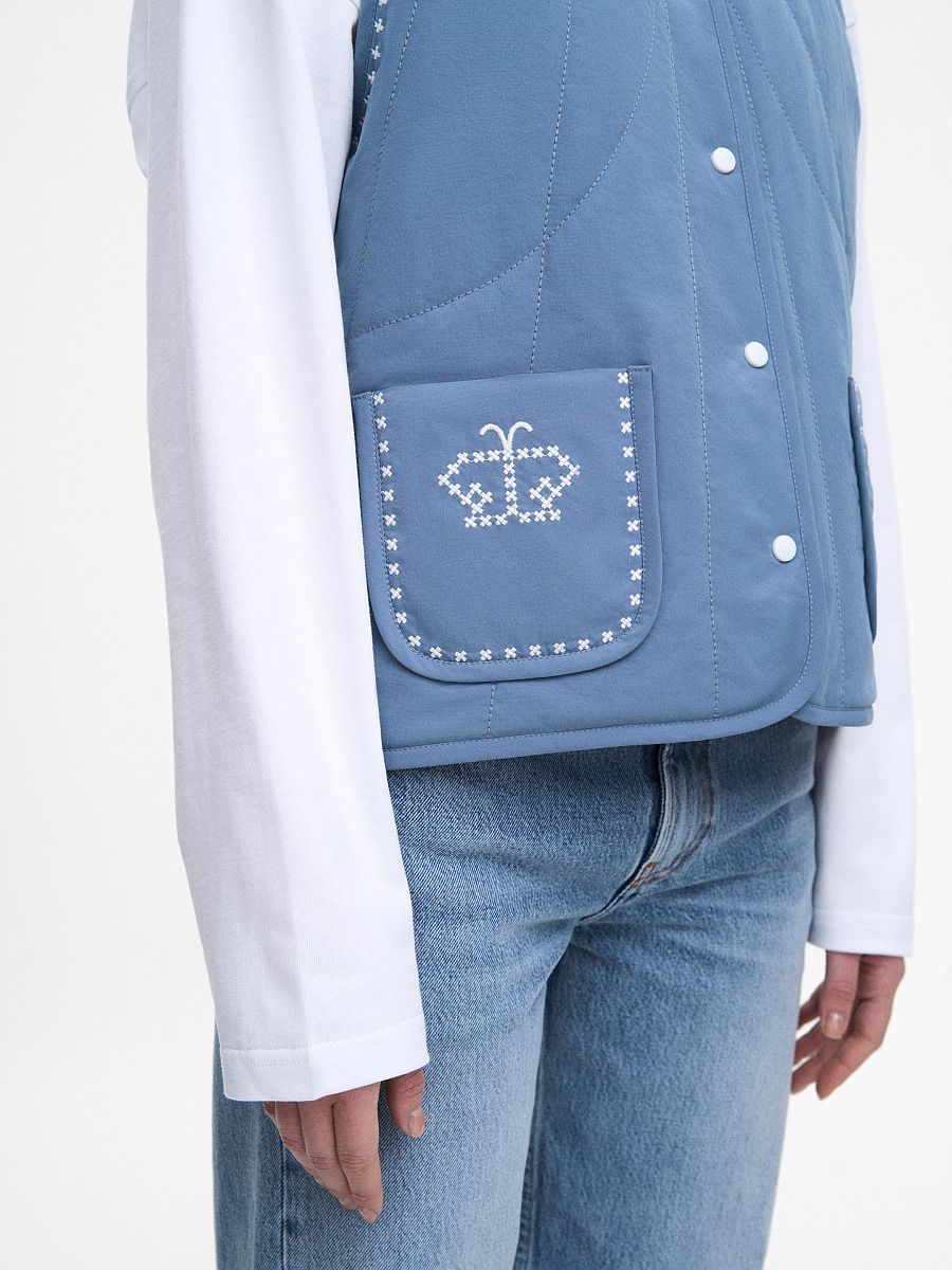 Blue vest “Metelychka” [0]