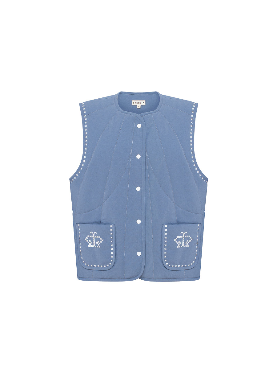 Blue vest “Metelychka” [0]