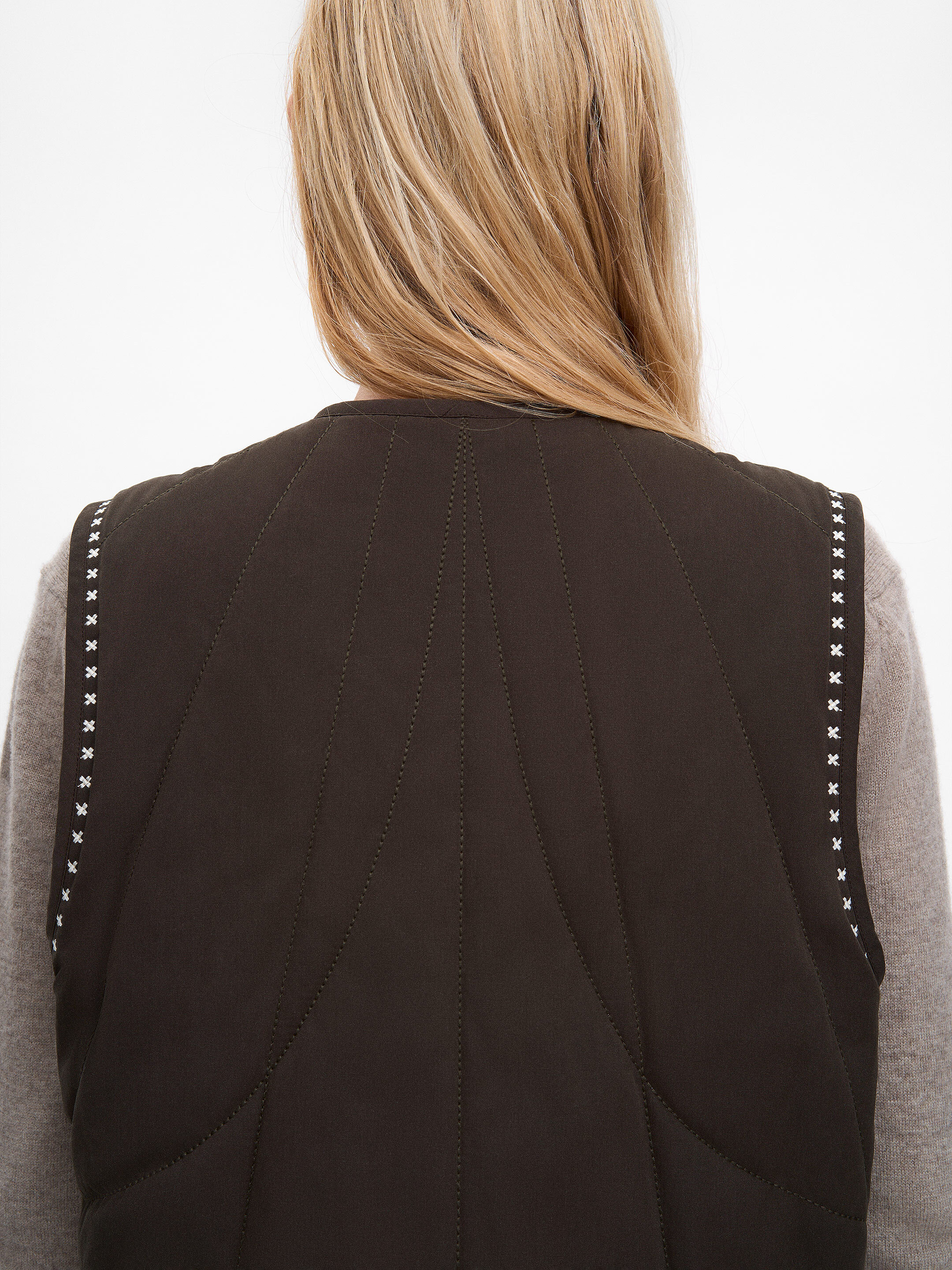 Dark-brown vest “Kryltse” in Ukraine
