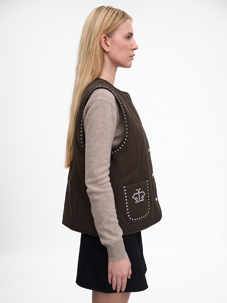 Dark-brown vest “Kryltse” [0]