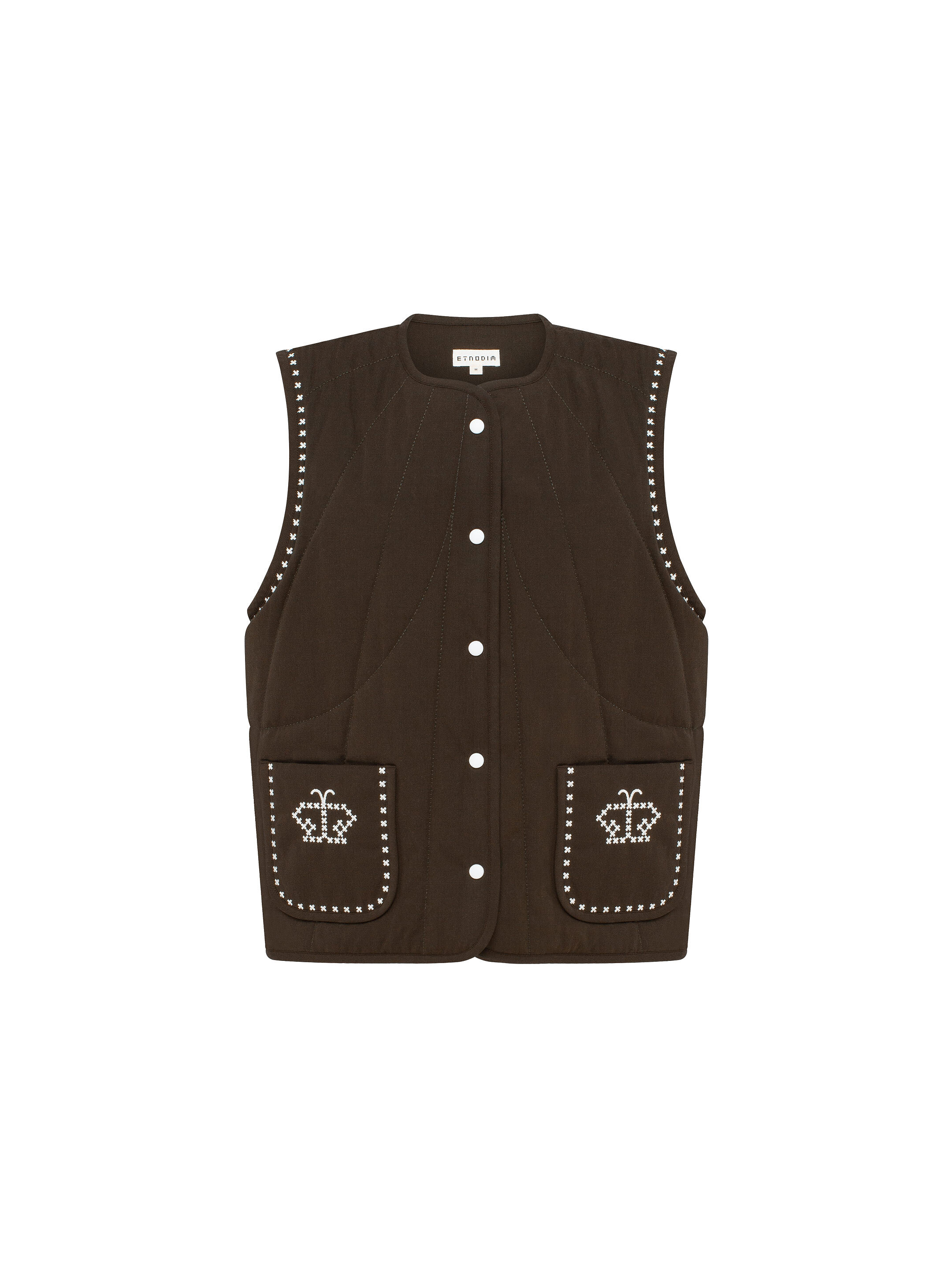 Dark-brown vest “Kryltse” fitting