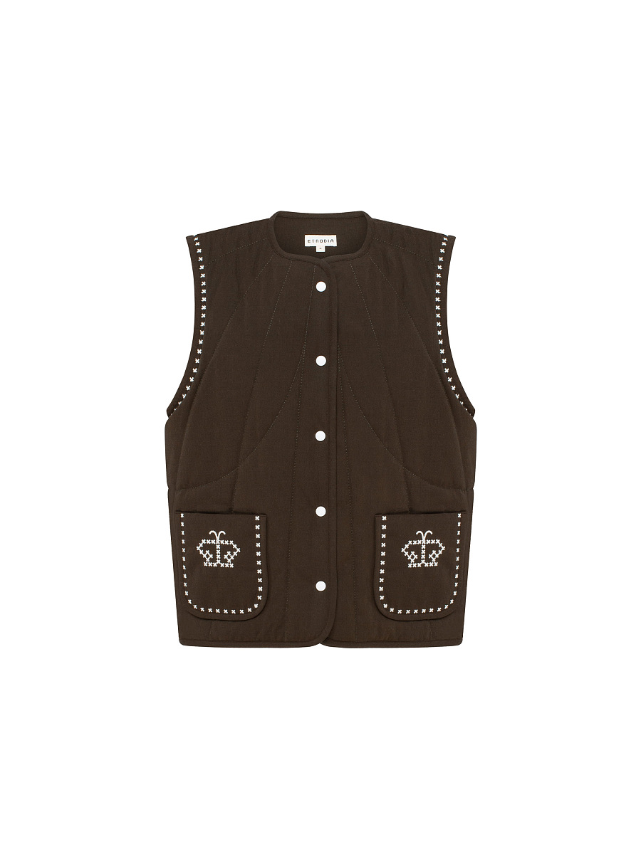 Dark-brown vest “Kryltse” [0]