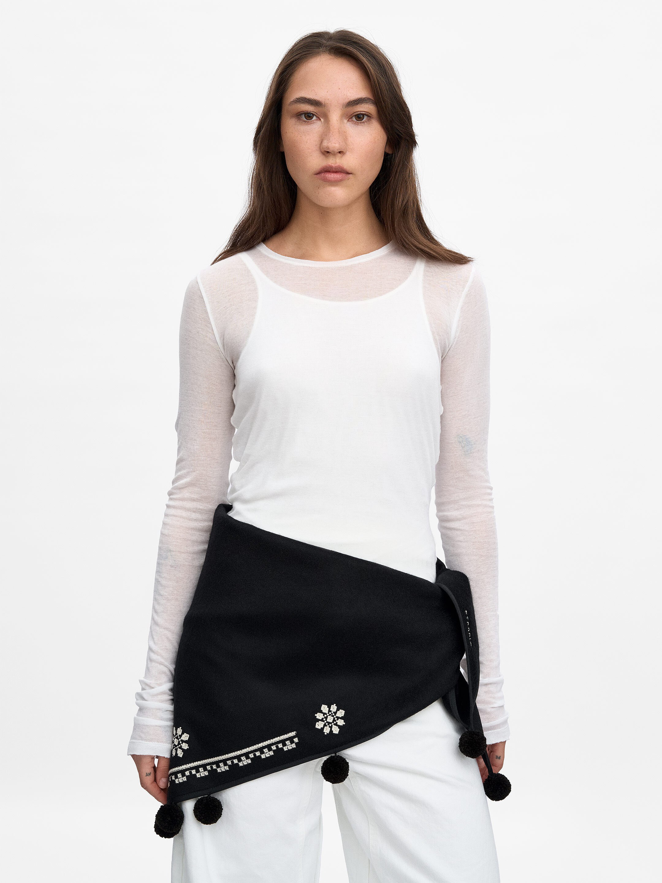 The “Nich” scarf in black ціна