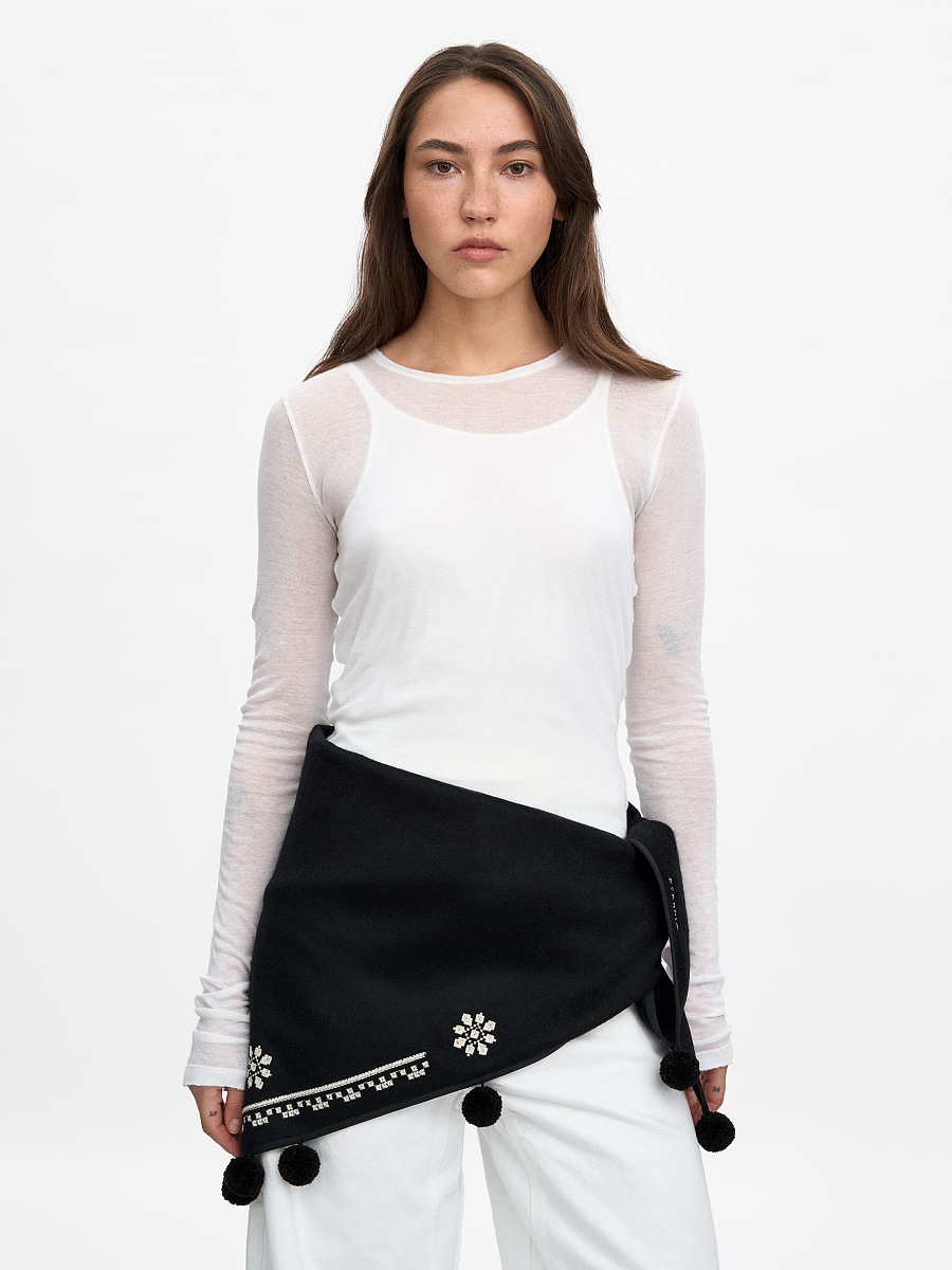 The “Nich” scarf in black [0]