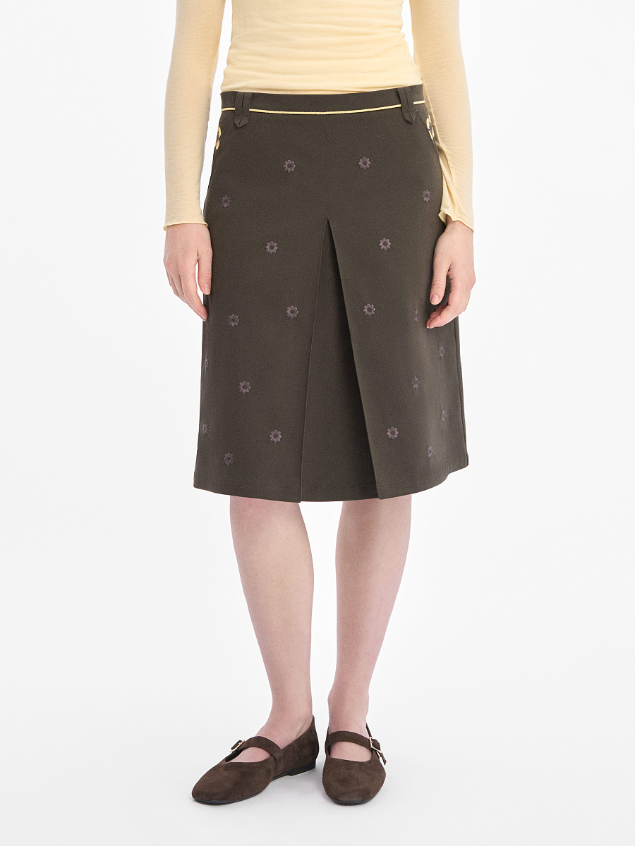 “Petra” embroidered skirt [0]