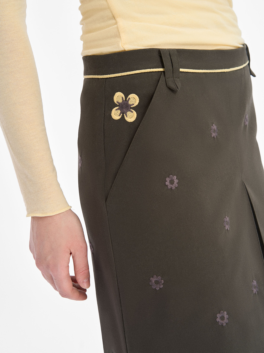“Petra” embroidered skirt [0]