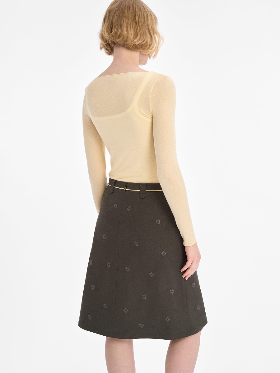 “Petra” embroidered skirt [0]