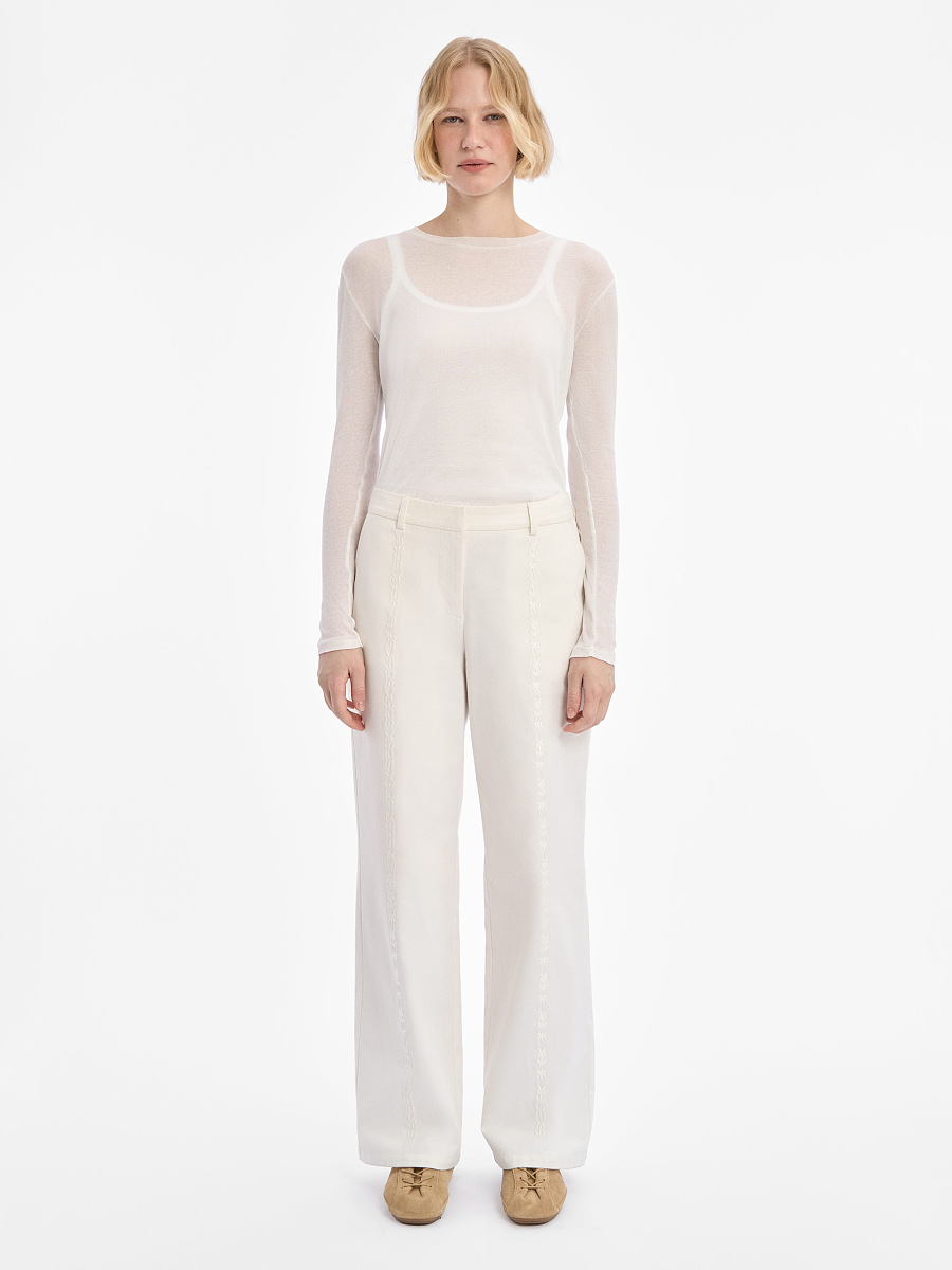 “Osonnia” white pants [0]